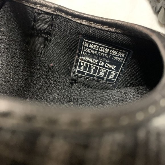 Skechers Pewter Black Plaid Newbie Leather Flats - Picture 3 of 6